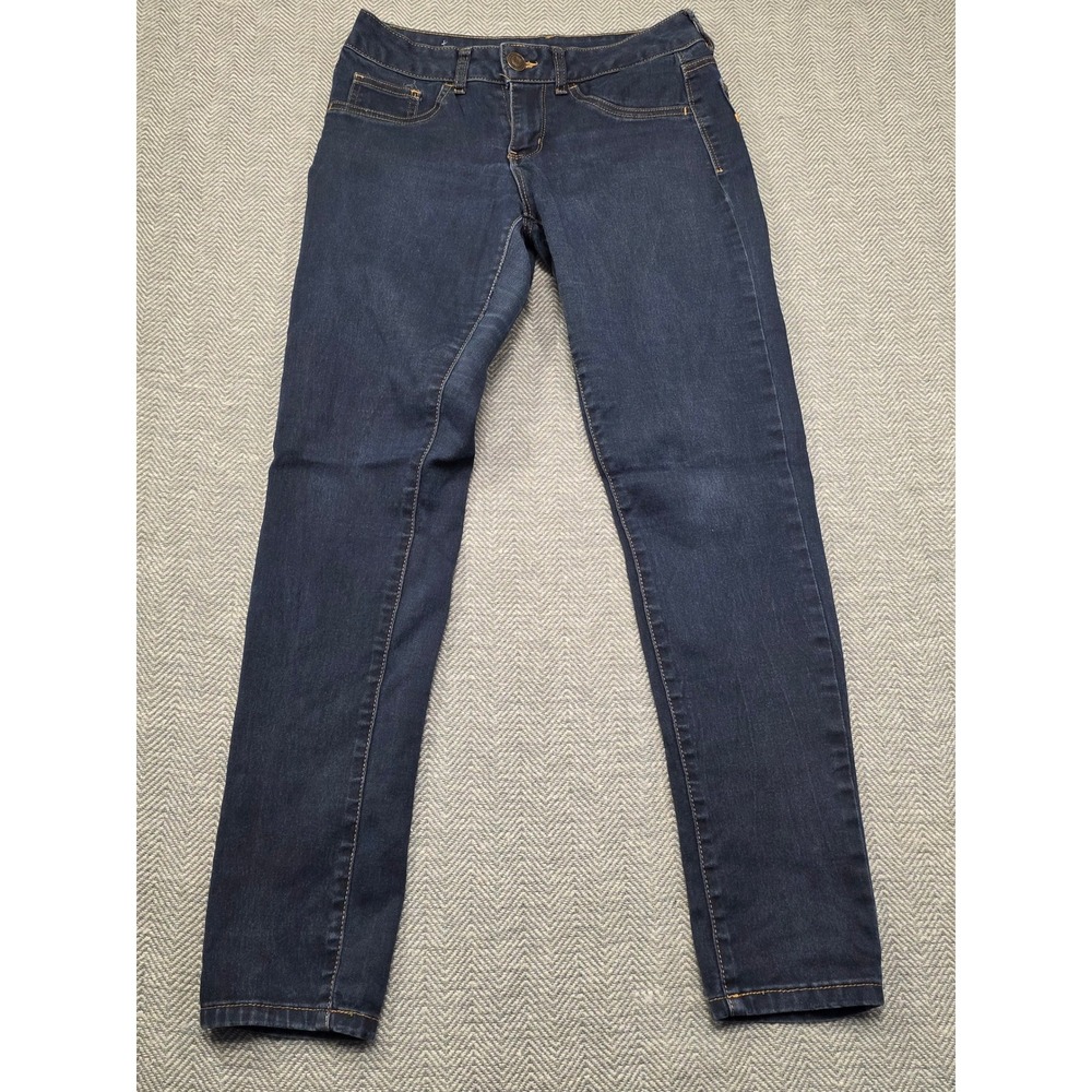 SO Womens Dark‎ Wash Jegging Slim Fit Blue Denim Jeans Size 7 Mid Rise Stretch